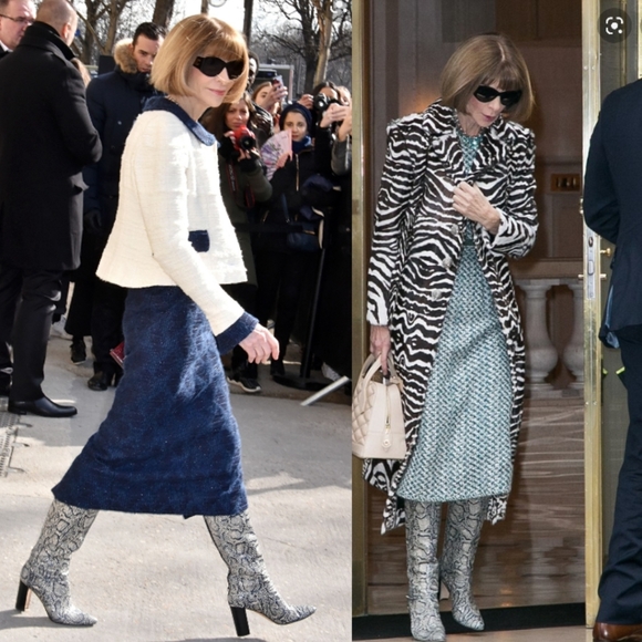 Vince Camuto Knee High Boots Snakeskin Phyton Leather Risy  7.5 - Picture 3 of 12